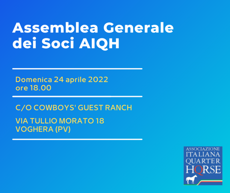 ASSEMBLEA GENERALE DEI SOCI AIQH 2022