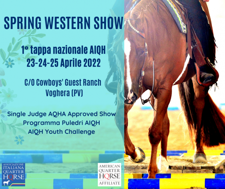 SPRING WESTERN SHOW AIQH 23-25 Aprile 2022