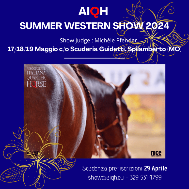 AIQH SUMMER WESTERN SHOW 17-19 MAGGIO 2024
